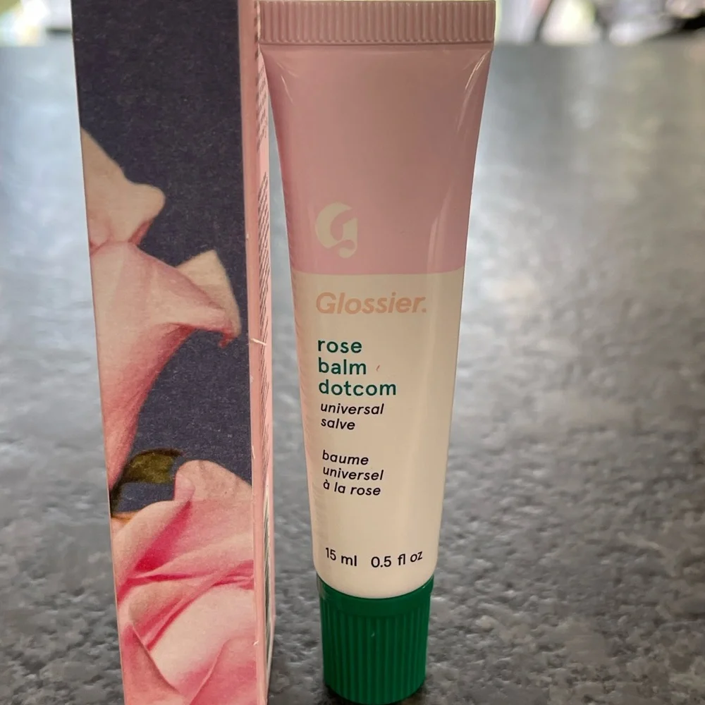 Glossier Rose Balm Dotcom Universal Salve instant lasting hydration light pink